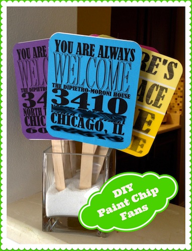 Paint Chip Party Favors