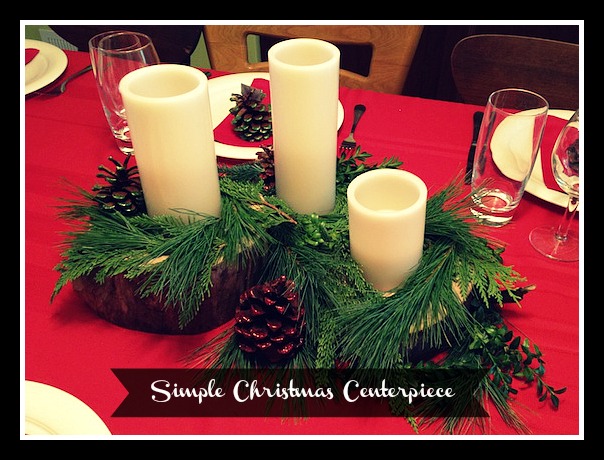 Nature inspired Christmas centerpiece